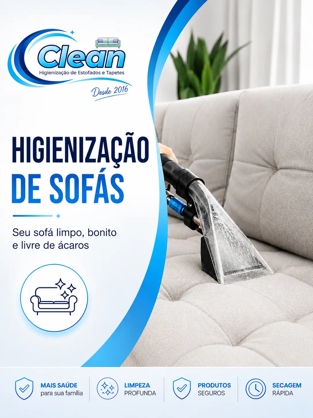Limpeza de sofá